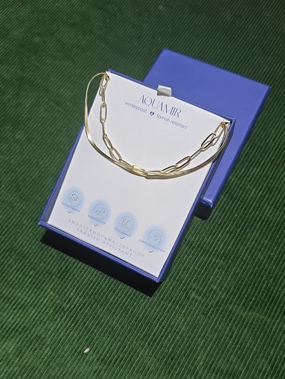 AquaMir Gold Mixed Link Necklace